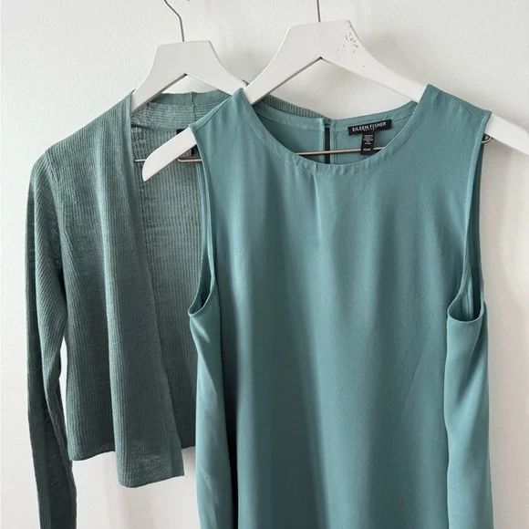 Eileen Fisher Organic Linen Cotton Cropped Cardigan - Picture 8 of 8